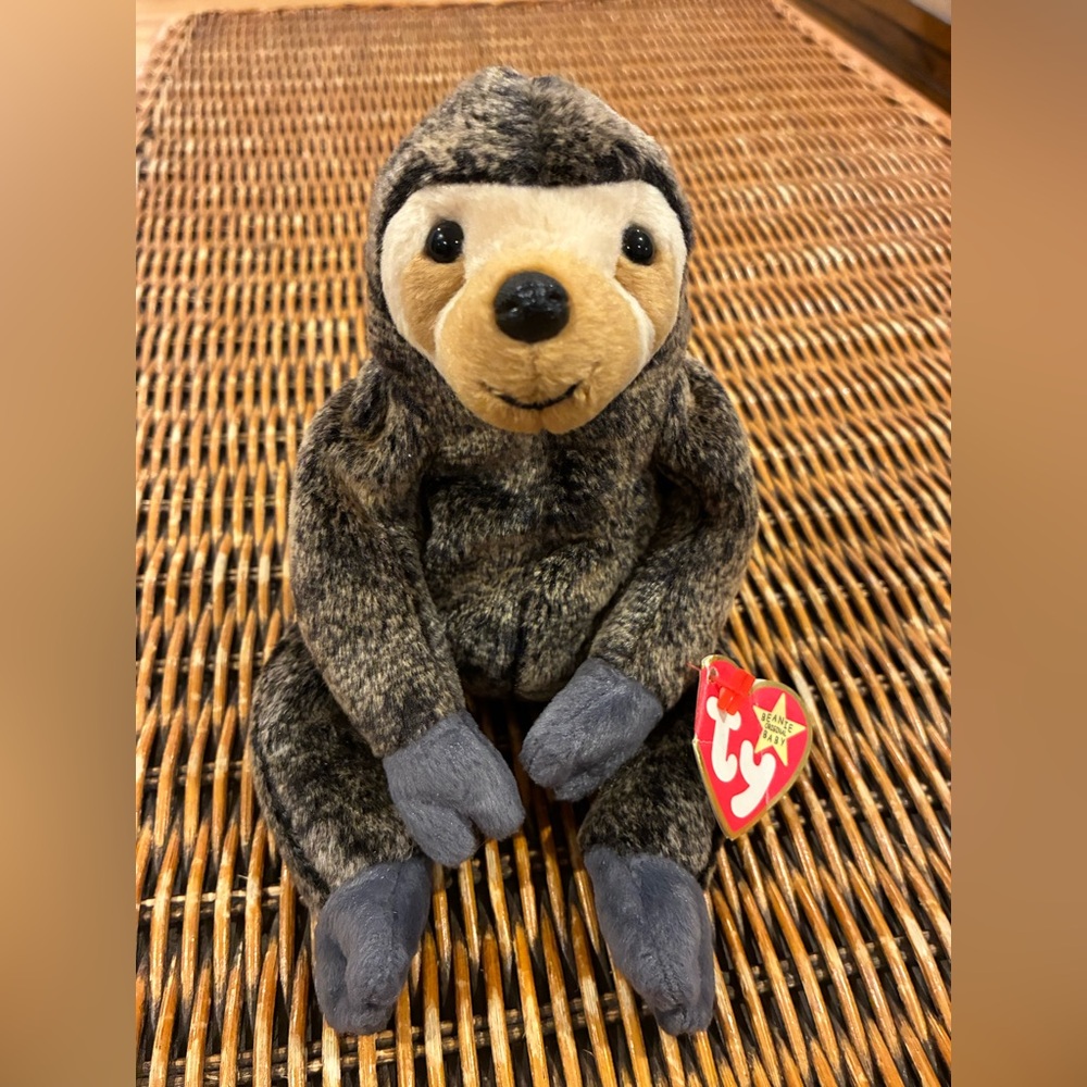 Ty Beanie Baby Slowpoke the Sloth, a vintage plush toy released in 1999